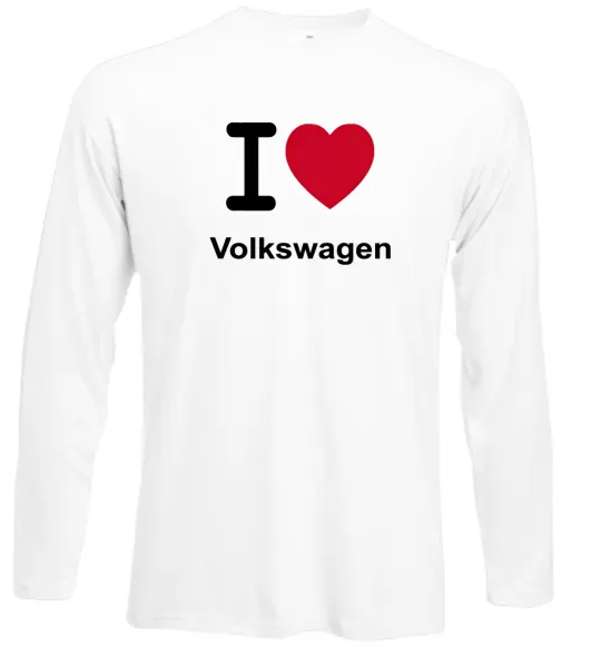 Лонгслів I Love Vollkswagen Білий фото