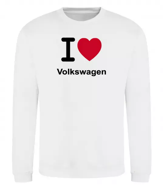 Свитшот I Love Vollkswagen Белый фото