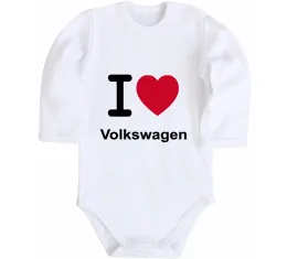 Дитячий бодік Volkswagen фломастером Білий фото