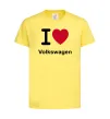 Детская футболка I Love Vollkswagen Лимонный фото