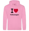Жіноча толстовка (худі) I Love Vollkswagen Рожевий фото