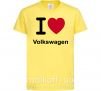 Детская футболка I Love Vollkswagen Лимонный фото