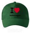 Кепка I Love Vollkswagen Темно-зелений фото