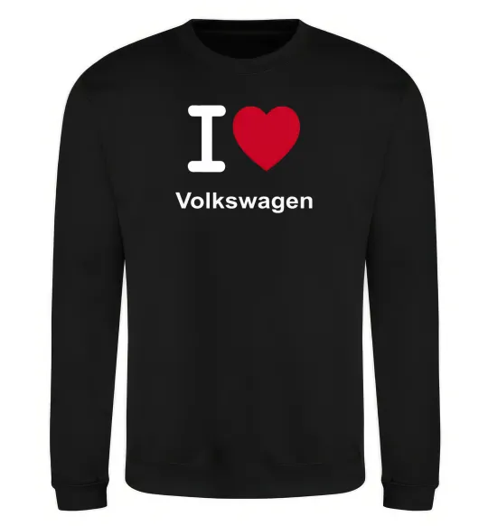 Світшот I Love Vollkswagen Чорний фото