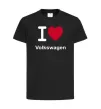 Детская футболка I Love Vollkswagen Черный фото