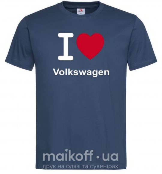 Чоловіча футболка I Love Vollkswagen Темно-синій фото
