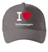 Кепка I Love Vollkswagen Серый фото