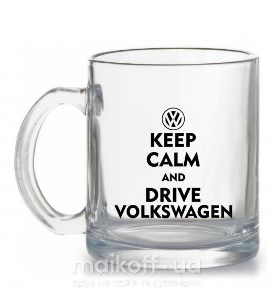 Чашка скляна Drive Volkswagen Прозорий фото