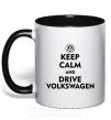 Чашка з кольоровою ручкою Drive Volkswagen Чорний фото