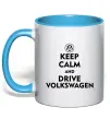 Чашка з кольоровою ручкою Drive Volkswagen Блакитний Чашка з кольоровою ручкою Drive Volkswagen Блакитний фото