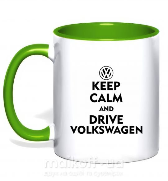 Чашка з кольоровою ручкою Drive Volkswagen Зелений фото