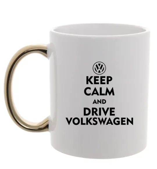 Чашка з кольоровою ручкою Drive Volkswagen Золото фото