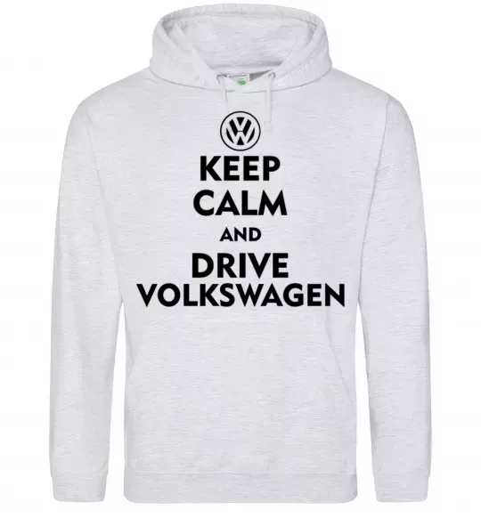 Мужская толстовка (худи) Drive Volkswagen Серый меланж фото