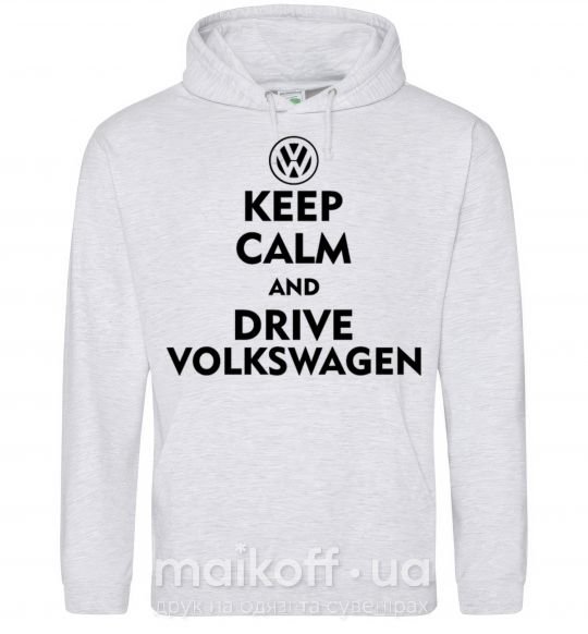 Женская толстовка (худи) Drive Volkswagen Серый меланж фото