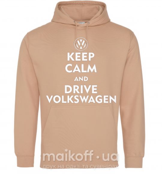 Женская толстовка (худи) Drive Volkswagen Песочный фото