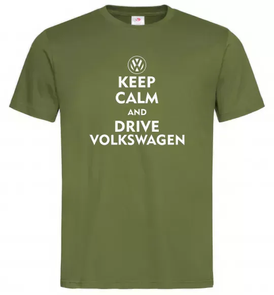 Чоловіча футболка Drive Volkswagen Оливковий фото