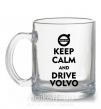Чашка скляна Drive Volvo Прозорий фото