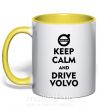 Чашка з кольоровою ручкою Drive Volvo Сонячно жовтий фото