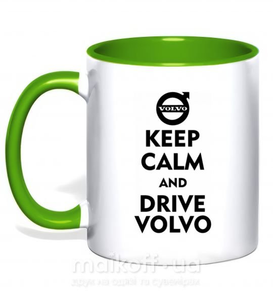 Чашка з кольоровою ручкою Drive Volvo Зелений фото