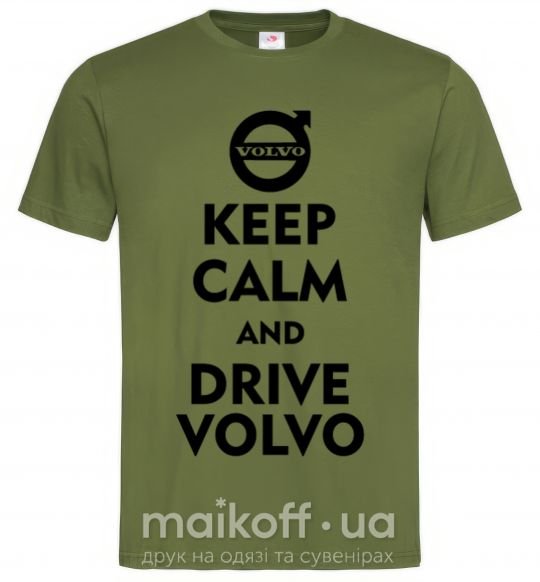 Чоловіча футболка Drive Volvo Оливковий фото