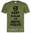 Чоловіча футболка Drive Volvo Оливковий фото