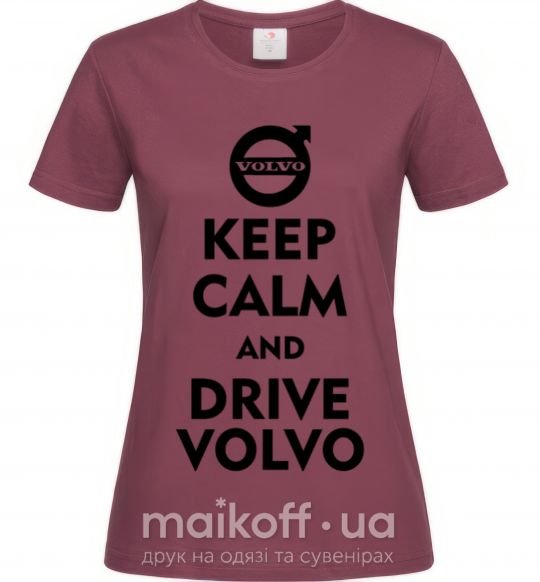 Женская футболка Drive Volvo Бордовый фото