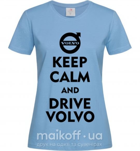 Жіноча футболка Drive Volvo Блакитний фото