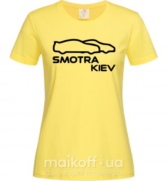 Жіноча футболка Smotra Kiev Лимонний фото