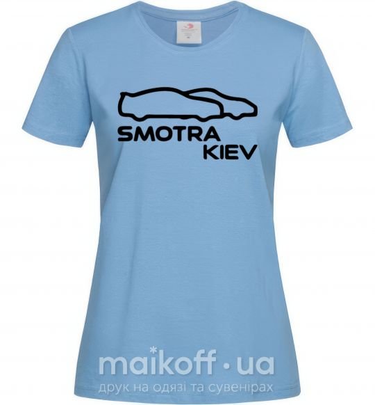 Жіноча футболка Smotra Kiev Блакитний фото
