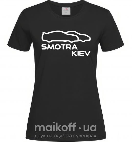 Жіноча футболка Smotra Kiev Чорний фото