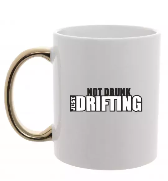 Чашка с цветной ручкой DRIFTING Золото фото