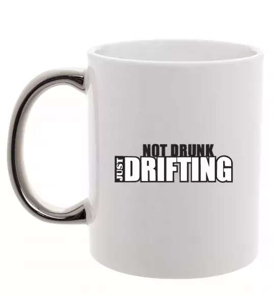 Чашка с цветной ручкой DRIFTING Серебро фото