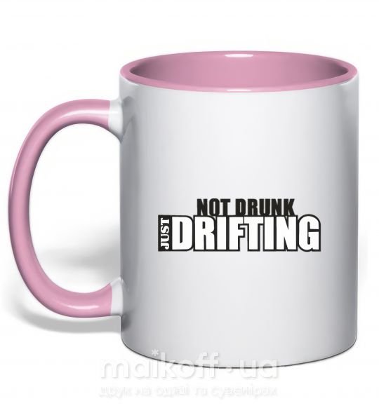 Чашка з кольоровою ручкою DRIFTING Ніжно рожевий фото