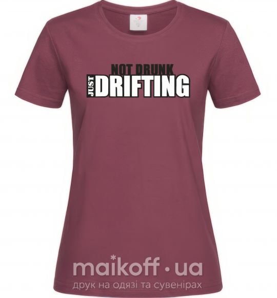 Жіноча футболка DRIFTING Бордовий фото