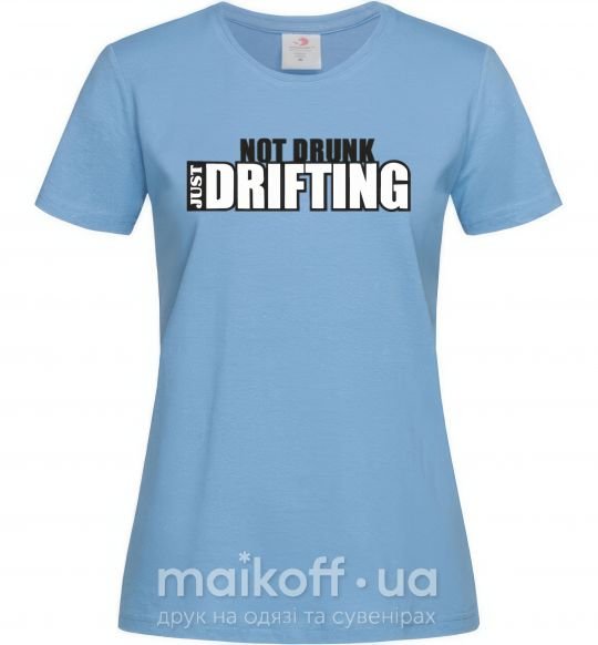 Жіноча футболка DRIFTING Блакитний фото