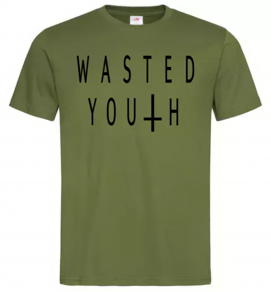Мужская футболка Wasted Оливковый фото