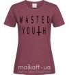 Жіноча футболка Wasted Бордовий фото