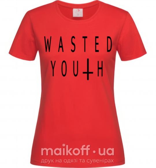 Жіноча футболка Wasted Червоний фото