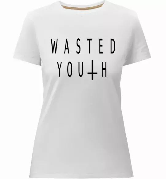Жіноча преміум футболка Wasted Білий фото