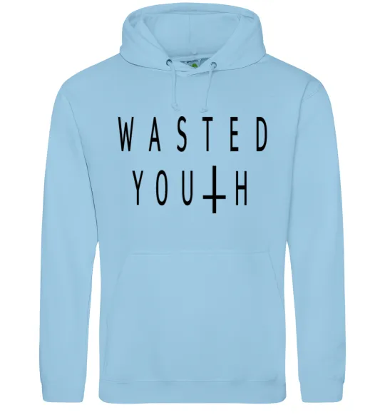 Женская толстовка (худи) Wasted Голубой фото