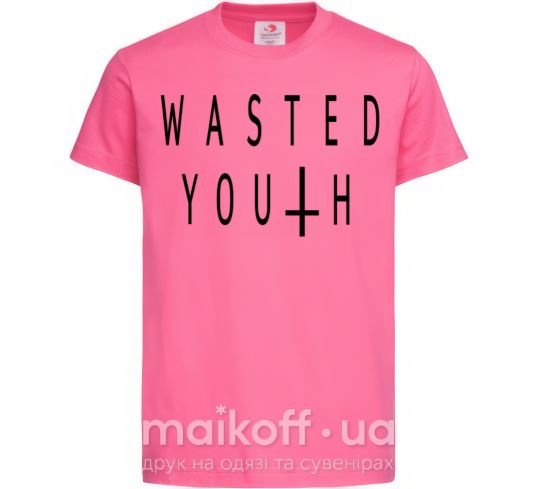 Детская футболка Wasted Ярко-розовый фото