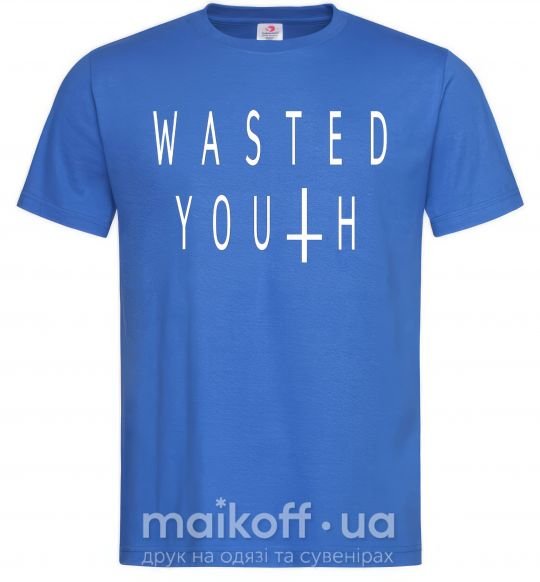 Чоловіча футболка Wasted Яскраво-синій фото