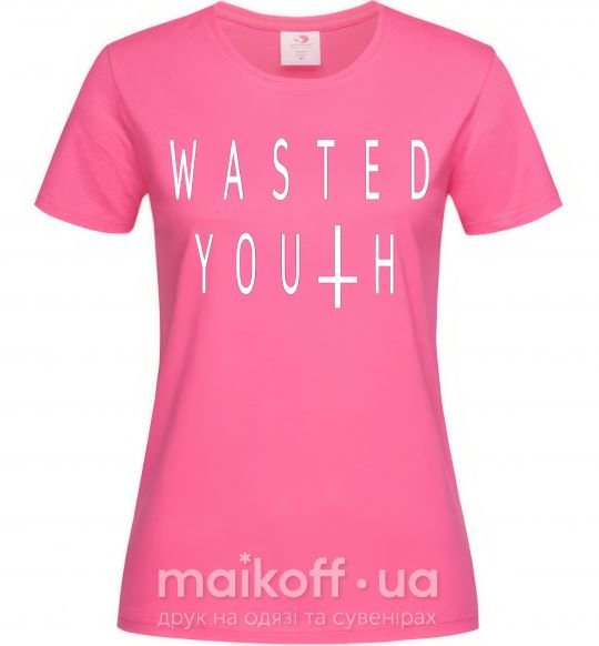 Жіноча футболка Wasted Яскраво-рожевий фото