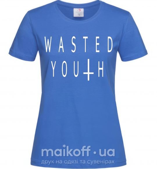 Жіноча футболка Wasted Яскраво-синій фото