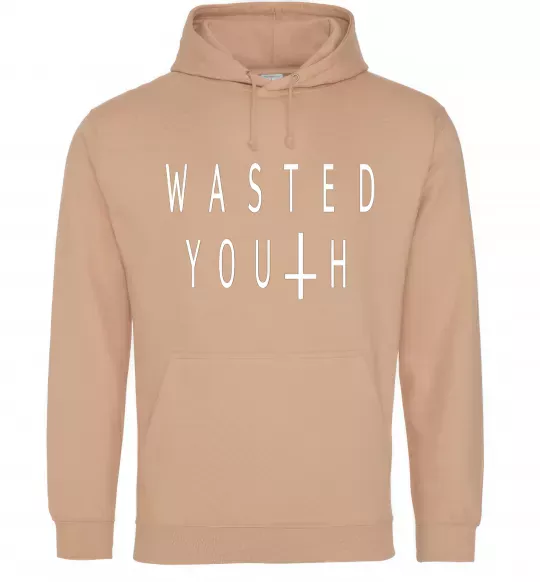 Женская толстовка (худи) Wasted Песочный фото