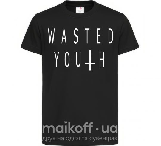 Дитяча футболка Wasted Чорний фото