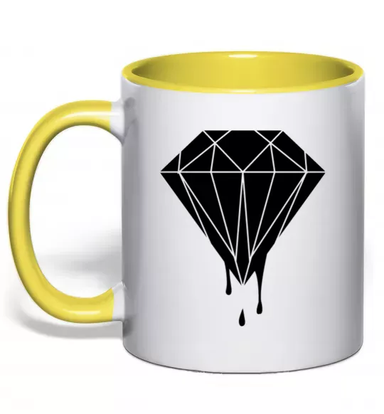 Чашка с цветной ручкой Brilliant Солнечно желтый фото