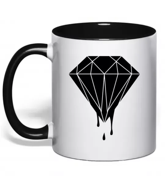 Чашка с цветной ручкой Brilliant Черный фото