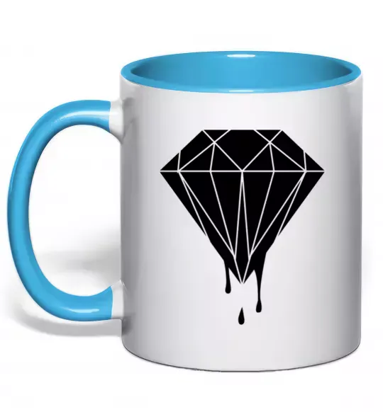 Чашка с цветной ручкой Brilliant Голубой фото