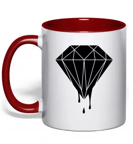 Чашка с цветной ручкой Brilliant Красный фото